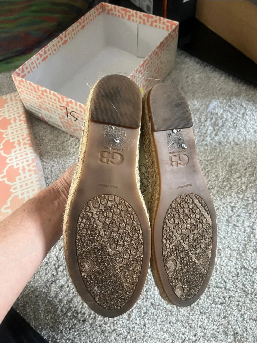 Gianni Bini Multi Floral Slip-On Espadrilles in Cream, Red & Green